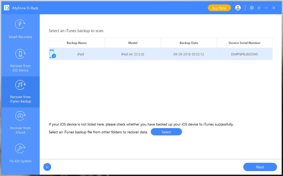 تطبيق iMyfone D-Back