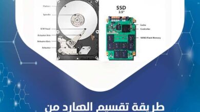 تقسيم الهارد من disk management